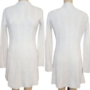 Bottega Veneta Cashmere Luxury Sweater Dress Long Sleeve Mock Neck Fitted White